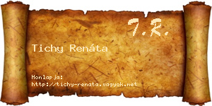 Tichy Renáta névjegykártya